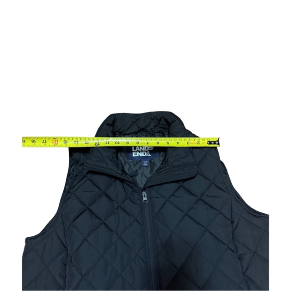 Lands’ End Black Quilted Vest - Women’s Large/Tall (L/T) - Picture 2 of 6